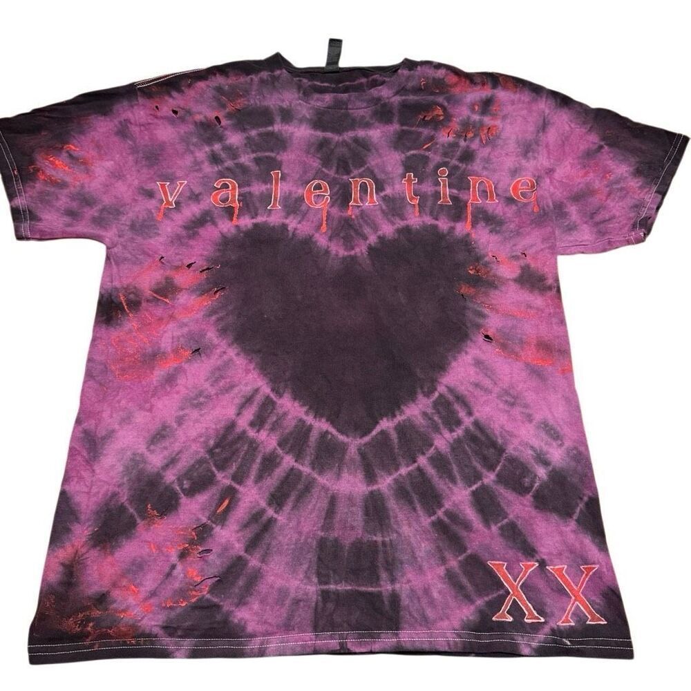 Bloody Valentine mgk Tie-Dye Heart Graphic Tee L